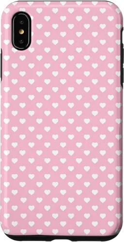 Miniatura 11 de Funda para iPhone 11 Pro Max con diseño de corazones, color rosa claro, blanco y rosa claro para mujeres y niñas
