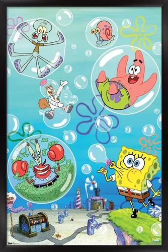 Miniatura 13 de Trends International Nickelodeon Spongebob Squarepants - Póster de burbujas de pared, 14.725 x 22.375 pulgadas, versión con marco de madera tipo