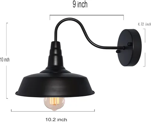 Miniatura 5 de BRIGHTESS Lámparas de baño, luz negra de tocador, luz decorativa de granero, lámparas de pared E26, apliques de pared para cocina y dormitorio
