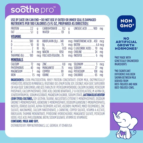 Miniatura 4 de Good Start Dr. Brown's Soothe Pro, fórmula en polvo para bebé, para estómagos sensibles, gases, irritabilidad y regurgitación, fórmula infantil