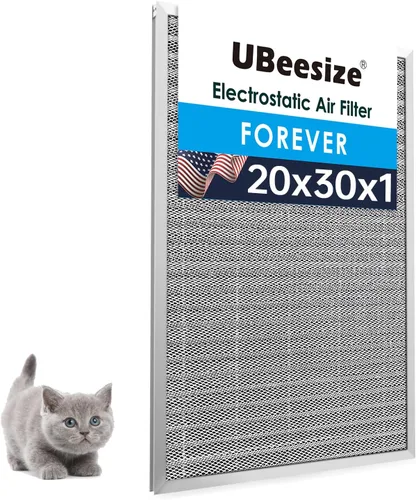 Miniatura 35 de UBeesize 20x25x1 Filtro de aire electrostático reutilizable para HVAC y aire acondicionado, filtro para estufa, MERV 8, lavable, dura toda la vida