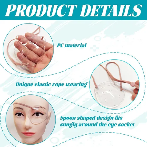 Miniatura 4 de AMZVIO Protector ocular transparente para después de la cirugía de cataratas, paquete de 2, parches médicos transpirables para adultos y niños, Rosa