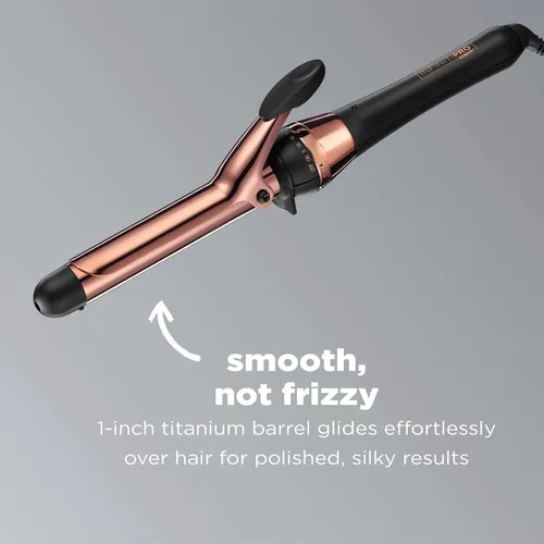 Miniatura 2 de CONAIR INFINITIPRO - Rizador de titanio de oro rosa de 1 pulgada, el barril de 1 pulgada produce rizos clásicos, para uso en cabello corto, mediano
