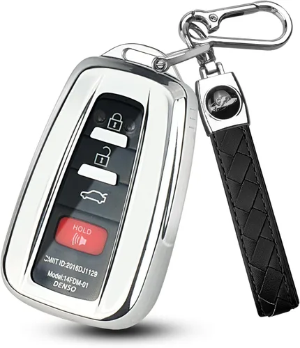 Miniatura 7 de MILD EAST - Funda para llavero de Toyota con llavero de cuero, estuche remoto envolvente de TPU premium compatible con Toyota Avalon Highlander