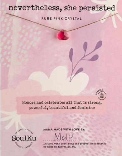 Miniatura 17 de SOULKU Collar de cristal, joyería de cristal curativo hecha a mano, joyería inspiradora para mujeres, cristal de corte de 0.32 x 0.315 pulgadas