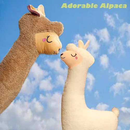 Miniatura 8 de Almohada de felpa de llama, almohada de cuerpo largo de felpa de alpaca de 39 pulgadas, animal de peluche de alpaca, regalo de Navidad y cumpleaños