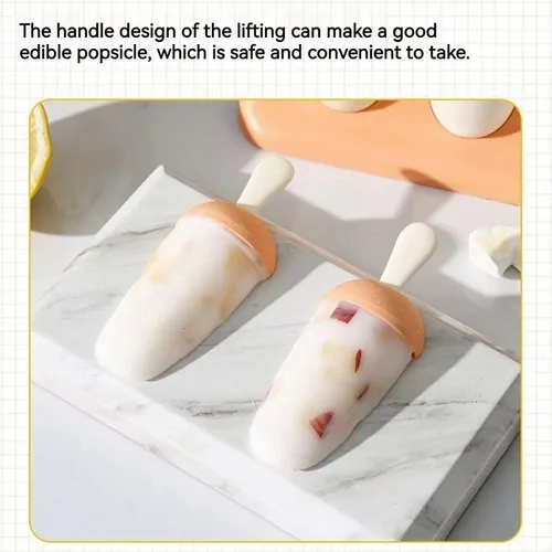 Miniatura 4 de Juego de 8 moldes para paletas para niños, moldes de silicona para hacer helados, moldes para helados, accesorios de cocina, fácil liberación, leche