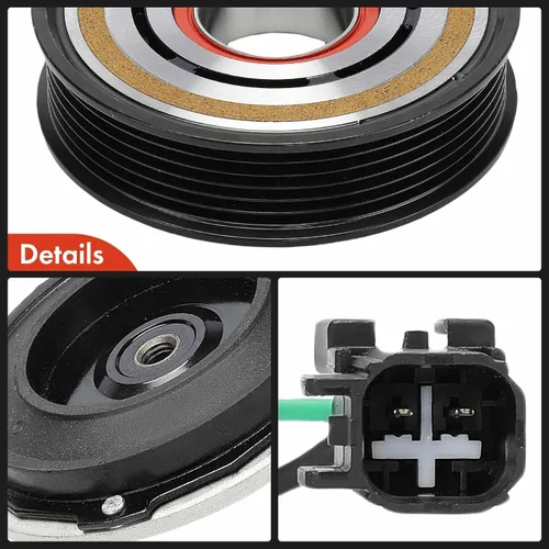 Miniatura 7 de A-Premium Kit de embrague de compresor de aire acondicionado compatible con Ford Edge 2019-2022 2.7L y Lincoln Nautilus 2019-2022 2.7L