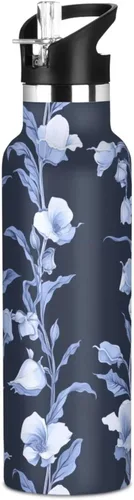 Miniatura 14 de Sport Insulated Water Bottle with Leak Proof Spout Lid Vacuum Insulated BPA-Free Leak Proof for Travel, Camping, Sports, Rustic Daisy Beige