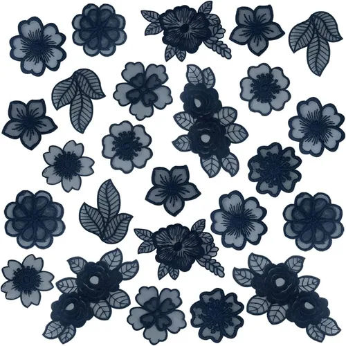 Miniatura 8 de 30 PCS Parches de Aplique de Mariposa de Encaje Bordado para Coser/Planchar, Parches de Organza Aplique de Mariposa para Vestido de Novia de Boda