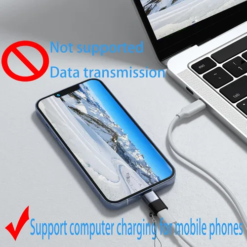 Miniatura 2 de para DJI mic mini adaptador de rayo, adaptador USB C a iluminación, adecuado para conectar micrófonos inalámbricos, memoria flash USB, lectores