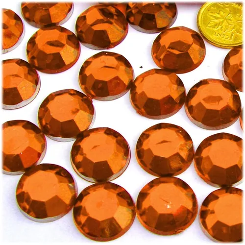 Miniatura 8 de The Crafts Outlet 144 diamantes de imitación redondos de 0.630 in - parte trasera plana rojo rubí rojo