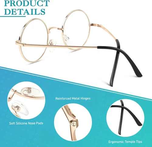 Miniatura 13 de CGID Gafas de sol unisex polarizadas redondas E01 Lennon
