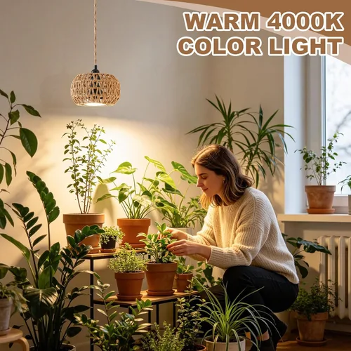 Miniatura 7 de Luces de cultivo para plantas de interior, luz de espectro completo para plantas, con temporizador y cable de alimentación de 15 pies, luces