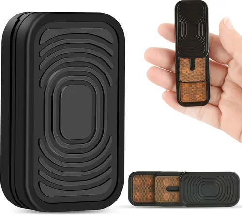 Miniatura 2 de Juguetes de metal para adultos EDC Fidget Slider magnético TDAH Juguetes para adultos para ansiedad y estrés aliviar el autismo, accesorios de Negro