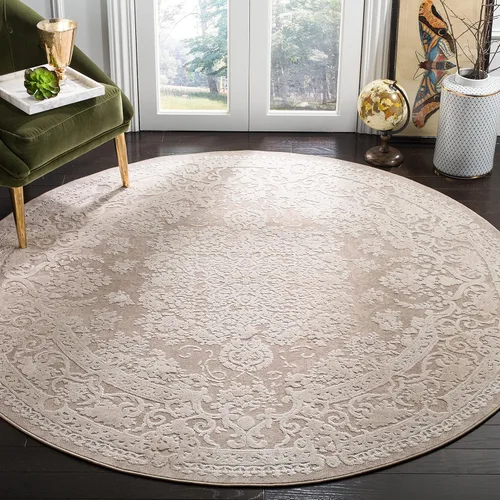 Miniatura 26 de SAFAVIEH Alfombra de área de 9x12 pies - Colección Reflection - Grande - Beige y crema, no desprende pelusa y es fácil de limpiar, ideal para sala