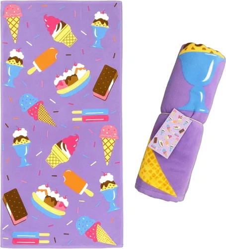 Miniatura 10 de Wildkin Toalla de playa para niños, 100% algodón, suave y absorbente, ideal para piscina y playa, animales salvajes