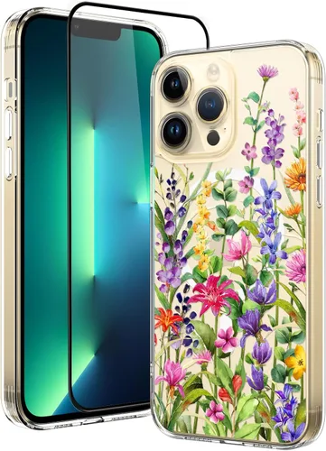 Miniatura 32 de OOK Magnetic for iPhone 17 Case Clear Pretty Flower Girls Women [Not Yellowing][Screen Protector] [ MagSafe Compatible] with Full Camera Lens