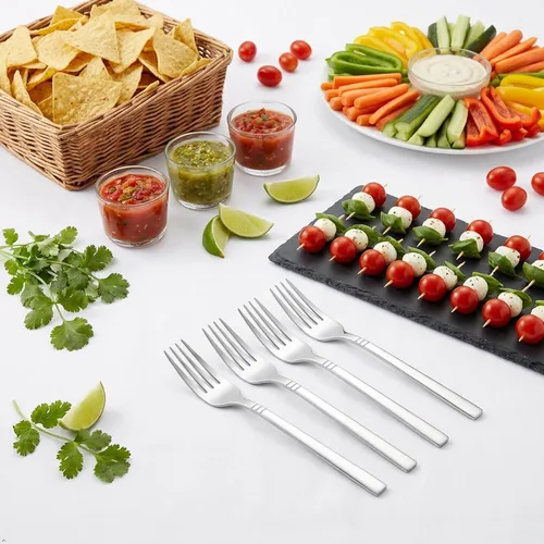 Miniatura 4 de Morcte Tenedor de postre de acero inoxidable, juego de 12