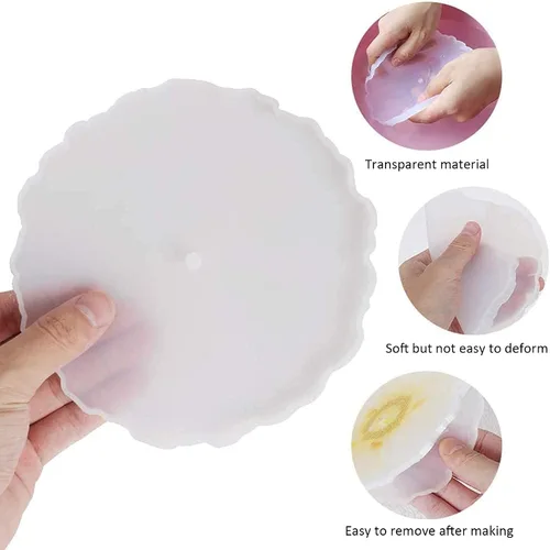 Miniatura 4 de Molde de silicona de resina de 3 niveles para tartas y postres, juego de moldes de fundición epoxi con accesorios de hardware para bricolaje