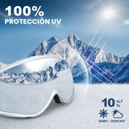 Miniatura 3 de Findway - Gafas de esquí para usar sobre anteojos, para nieve y snowboard, para hombre, mujer y jóvenes, 100 % protección contra rayos ultravioleta