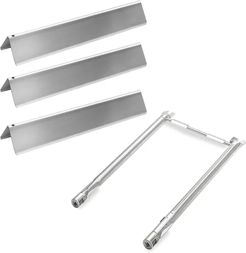Miniatura 5 de Piezas de repuesto para parrilla Weber Spirit 200, Spirit E210 E220 S210 S220, Spirit II E-210, barras aromatizantes de acero de porcelana de 15.3