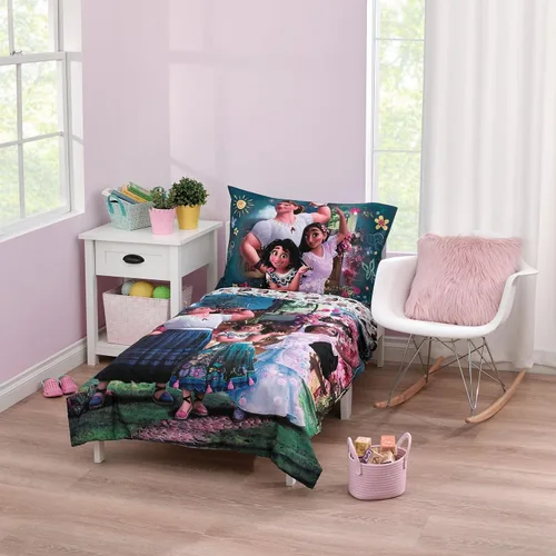 Miniatura 9 de NoJo Disney Coco - Juego de cama para niños de 4 piezas, azul marino, naranja y azul claro, Aprovecha Tu Momento - Incluye edredón, sábana bajera