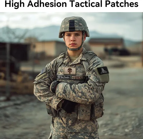 Miniatura 4 de AXEN American Flag Patches Pack, Tactical Morale US Flag Patch Pack Loop and Hook Fasten for Backpack Hat Cap Uniform Vest, Pack of 20