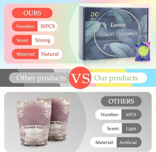 Miniatura 3 de leoce Vaporizadores de ducha empaquetados en varias cantidades, para mujeres/hombres, bombas de ducha aromáticas, tabletas envueltas individualmente