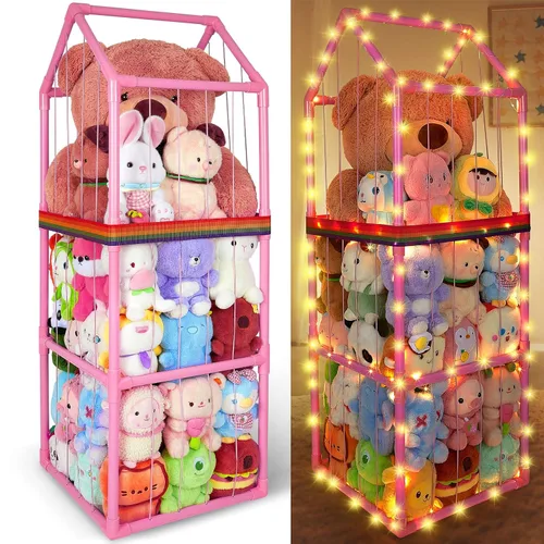 Miniatura 11 de Almacenamiento de Animales de Peluche Zoo Peluches Organizador de Almacenamiento de Juguetes Unicorn Castle PVC Soporte de Animales de Peluche