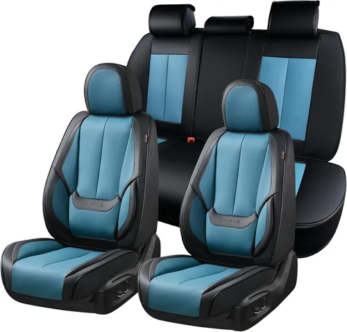 Miniatura 23 de Coverado Juego completo de fundas de asiento de automóvil, fundas de asiento para automóviles, fundas de asiento de coche beige para asientos