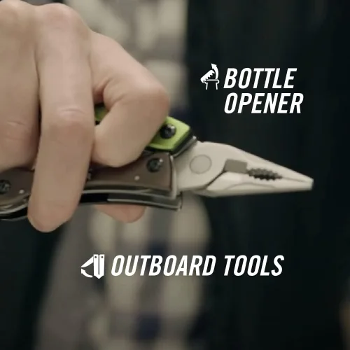 Miniatura 6 de Gerber Gear Crucial Multitool EDC Cuchillo de bolsillo con alicates de punta de aguja y clip, azul