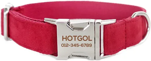 Miniatura 13 de Collares de perro personalizados con identificador de nombre grabado personalizado para mascotas para razas pequeñas medianas grandes (XS, azul)