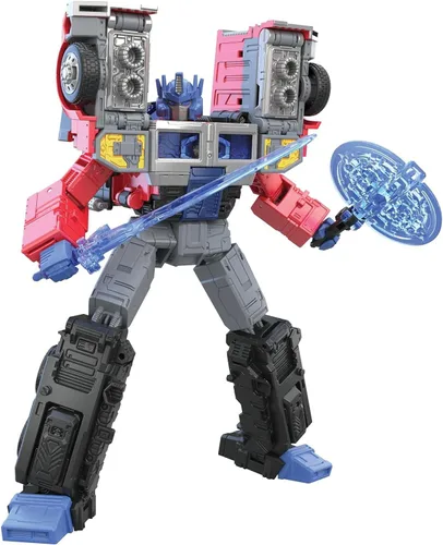 Transformers Toys Generations Legacy Series Leader G2 Universe Laser Optimus Prime - Figura de acción para niños de 8 años en adelante, 7 pulgadas