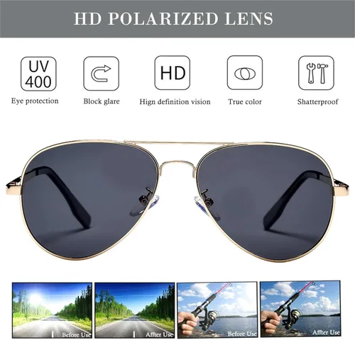 Miniatura 6 de HJSTES Gafas de sol polarizadas de aviador para niñas y niños gafas clásicas para jóvenes lentes de protección UV400 2047in