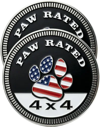 Miniatura 19 de 2 piezas de emblema de coche Boobie Rated, emblema automotriz metálico 4 x 4, emblemas de coche redondos de metal 3D, pegatinas de emblema de coche