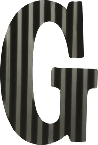 Miniatura 13 de COLLECTIVE HOME - Letras de 12 pulgadas para decoración de pared, letras negras corrugadas decorativas, arte de pared colgante con monograma, B