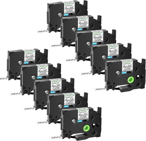 Miniatura 17 de GREENCYCLE TZe-111 - Cinta adhesiva transparente laminada de 0.23 pulgadas compatible con Brother P-Touch TZ-111 TZe111, cinta negra sobre