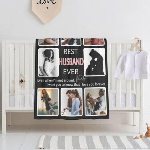 Miniatura 48 de Manta personalizada con collage de fotos, para hermana, amiga, madre, padre, familia, mascotas, parejas, en Navidad, cumpleaños, aniversario, regalo