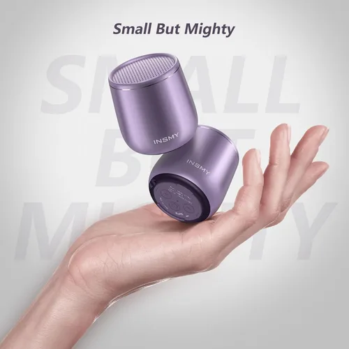 Miniatura 2 de INSMY C17-MAX, Altavoz Bluetooth Pequeño Impermeable, Audio Rico, Emparejamiento, Portátil, de Mano, Púrpura