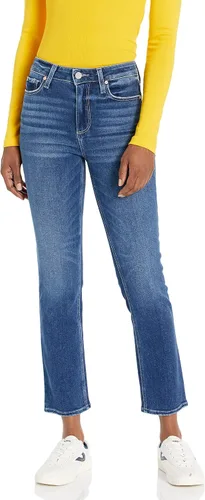 PAIGE Cindy Transcend - Jeans de pierna recta recortados vintage de tiro alto para mujer