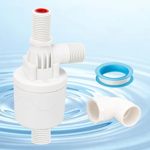 Miniatura 5 de Baomain Válvula de flotador de agua de 1/2 pulgada, entrada superior, montaje externo, contador automático de nivel de agua para tanque de agua