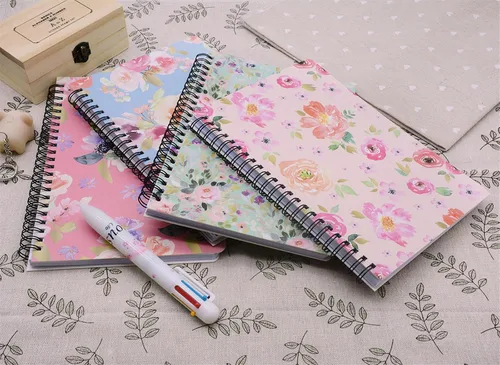 Miniatura 2 de Yansanido - Cuaderno en espiral, 4 unidades, tamaño A5, tapa dura gruesa de 5/16 de pulgada (8 mm), con hojas rayadas, 4 colores, 80 hojas, 160