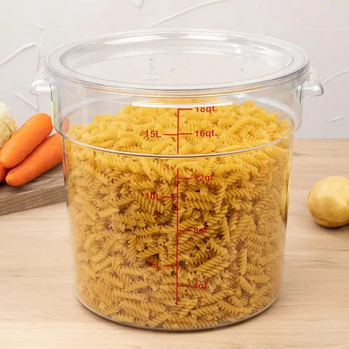 Miniatura 3 de Restaurantware Met Lux - Contenedores de almacenamiento de alimentos de 18 cuartos de galón, 10 recipientes redondos de almacenamiento comercial