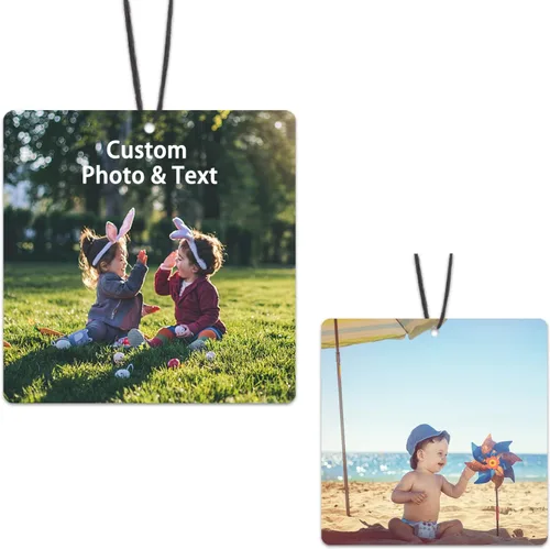 Miniatura 11 de Ambientador personalizado para coche - Ambientador de fragancia personalizada con foto a doble cara, ambientadores de olor con imagen