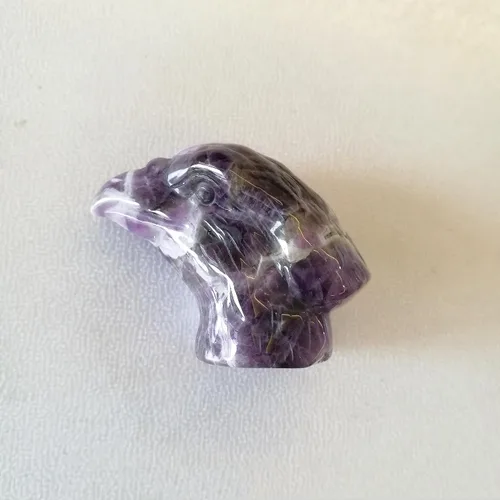 Miniatura 2 de Estatua de cristal curativo de obsidiana negra natural, estatua de águila guardiana de oración, 2 pulgadas, tallada en bolsillo, figuras de piedra
