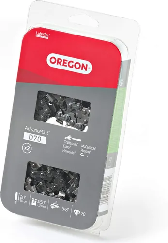 Miniatura 5 de Cadena de motosierra Oregon D70 AdvanceCut para barra de 20 pulgadas – 70 eslabones de transmisión, hoja de motosierra de bajo retroceso