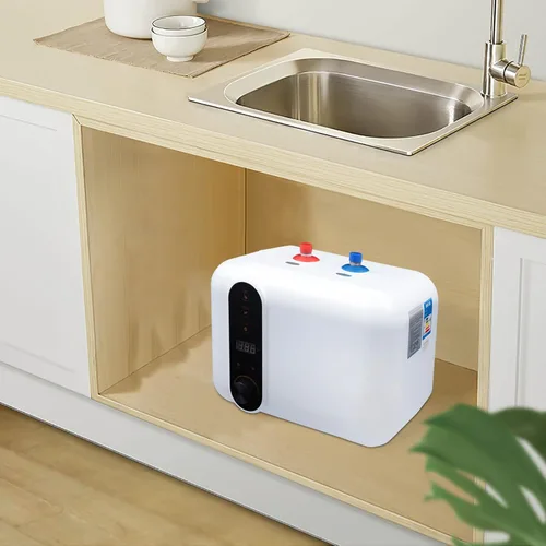 Miniatura 4 de Calentador de agua instantáneo eléctrico de 110 V 1500 W, calentador de agua de tanque pequeño de 2.6 Gollon con pantalla digital, temperatura