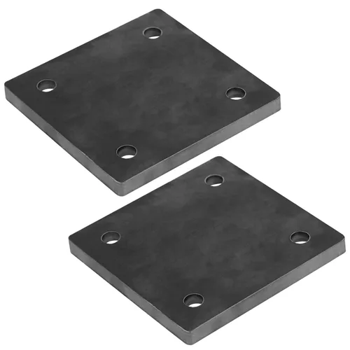Miniatura 3 de 2 placas de acero de 6 x 6 pulgadas, hoja base de metal cuadrada, grosor de 5/16 pulgadas, laminada en caliente