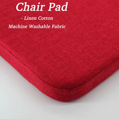 Miniatura 5 de Cojines para sillas de comedor con lazos, almohadilla gruesa de espuma viscoelástica para asiento de interiores, cojín de comedor con funda lavable
